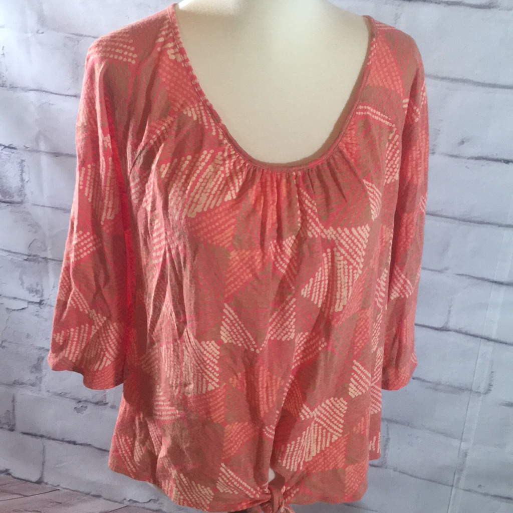 Lucky Brand Front Tie Blouse